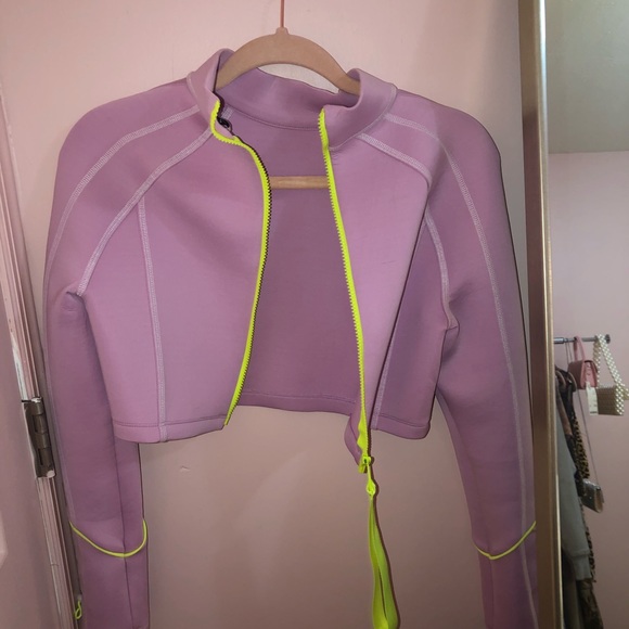 cropped zip up jacket top - Picture 4 of 6